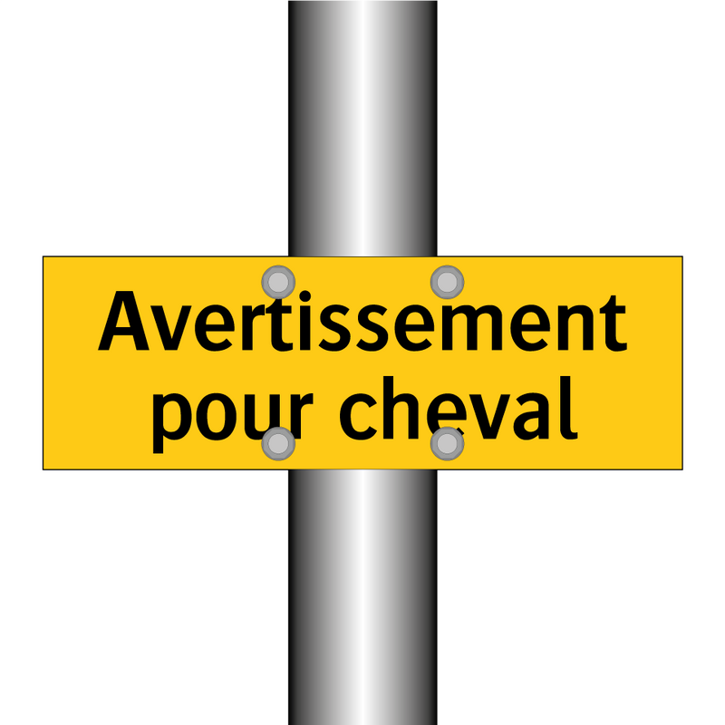 Avertissement pour cheval