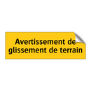 Avertissement de glissement de terrain