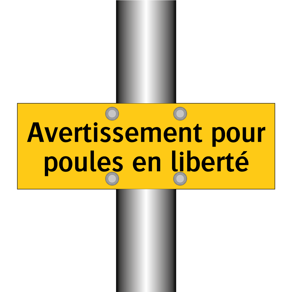 Avertissement pour poules en liberté