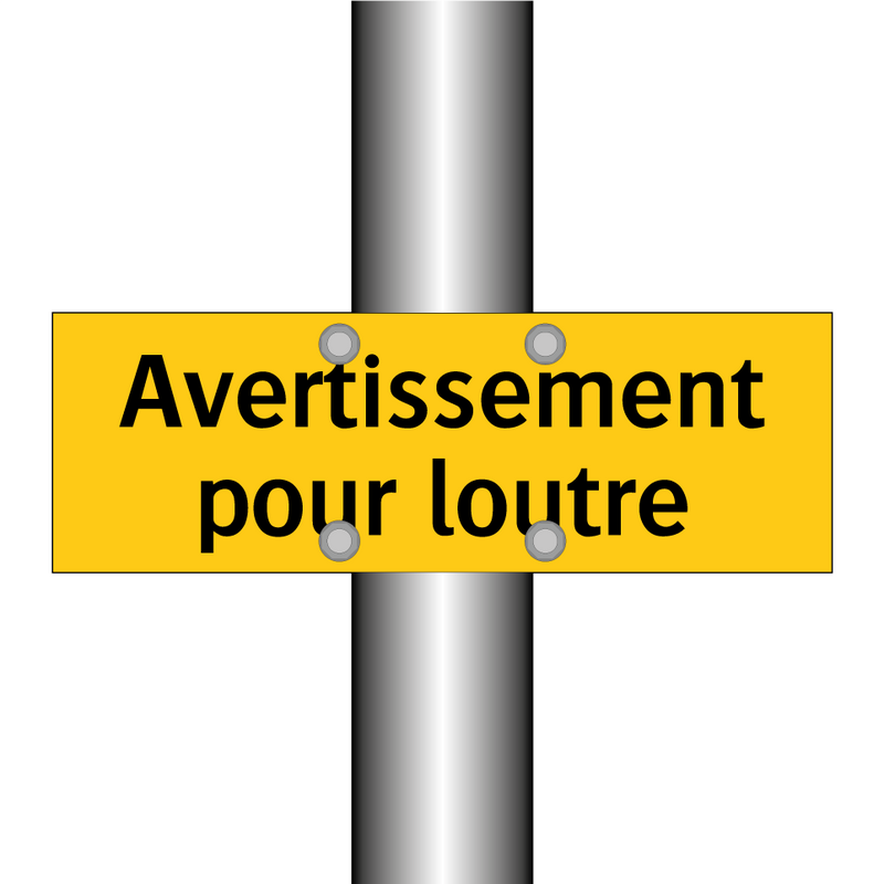 Avertissement pour loutre