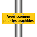 Avertissement pour les arachides