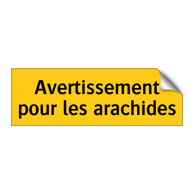 Avertissement pour les arachides