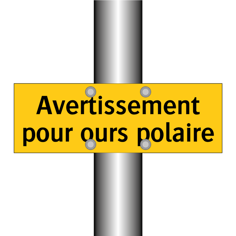Avertissement pour ours polaire
