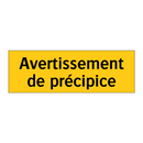 Avertissement de précipice