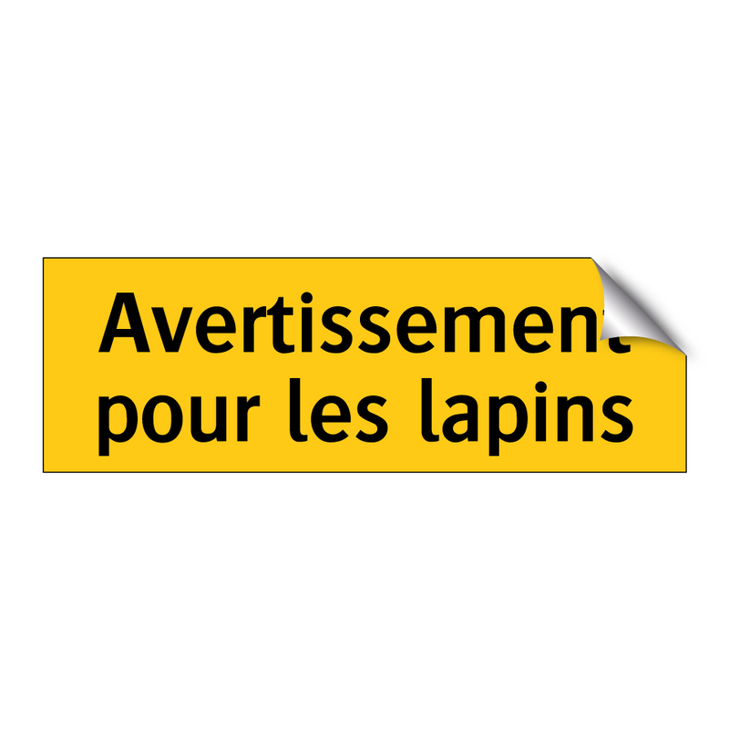 Avertissement pour les lapins