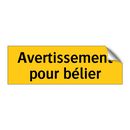 Avertissement pour bélier