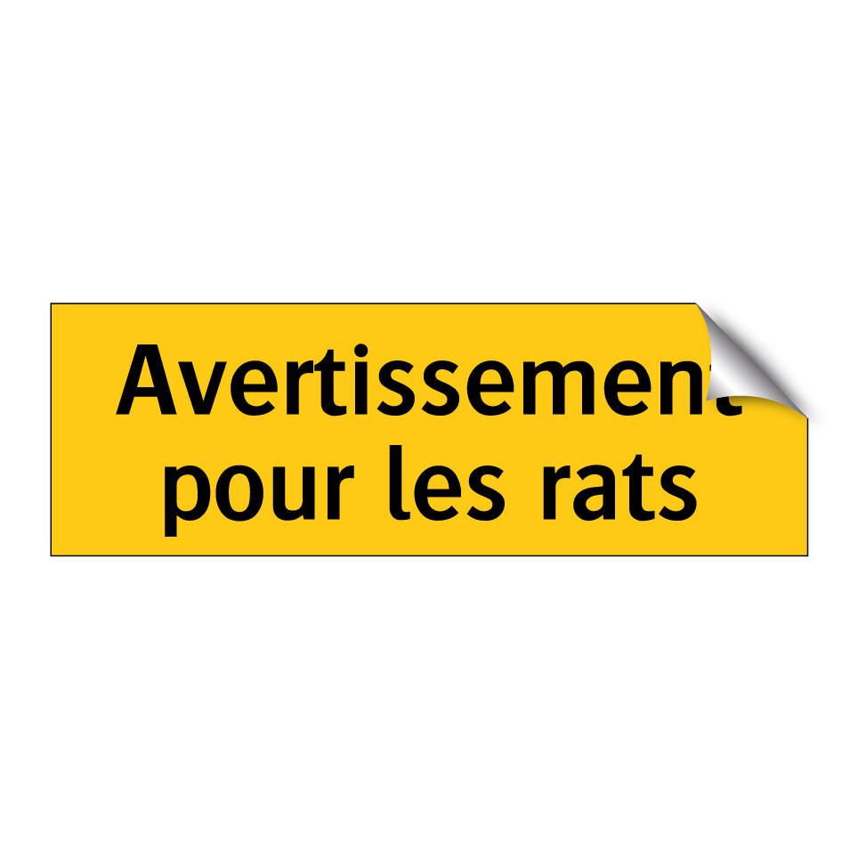 Avertissement pour les rats