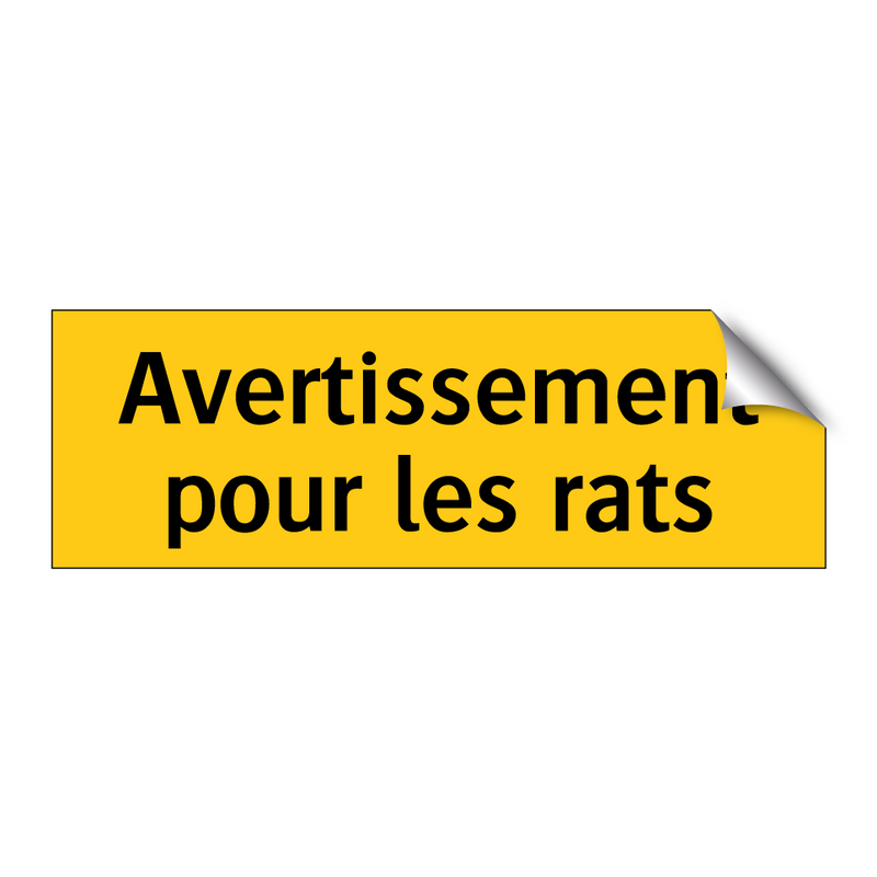 Avertissement pour les rats