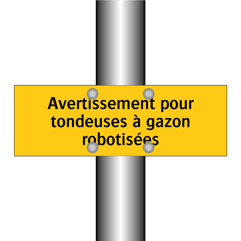 Avertissement pour tondeuses à gazon robotisées