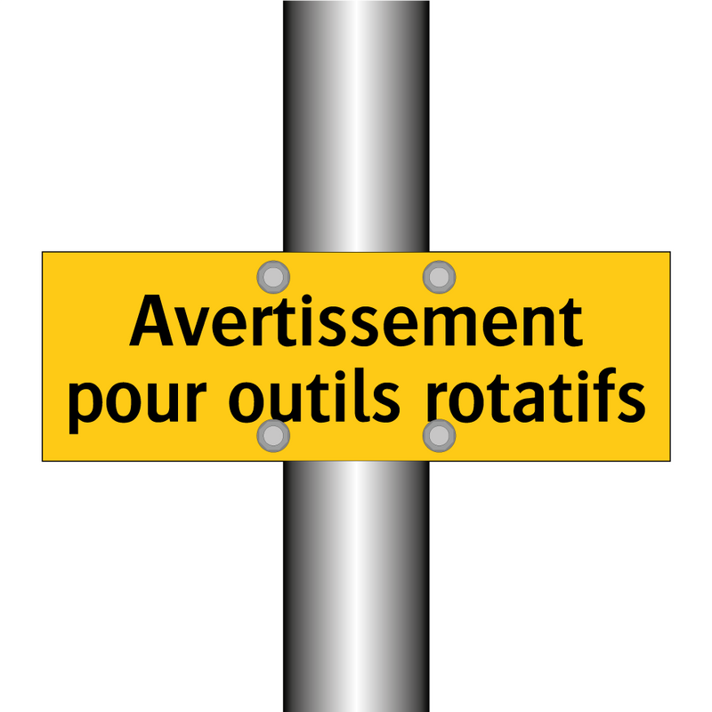 Avertissement pour outils rotatifs