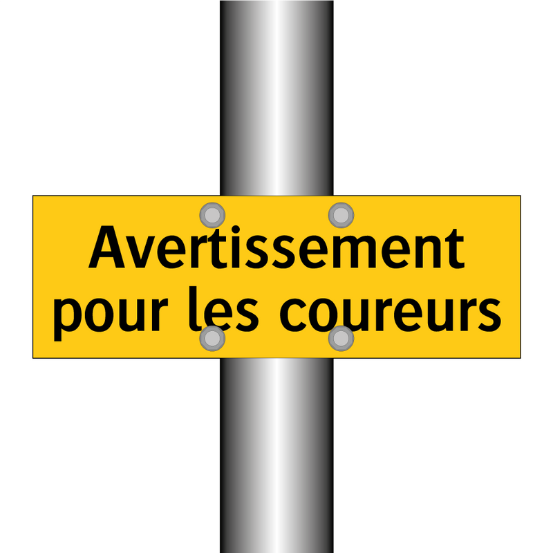 Avertissement pour les coureurs
