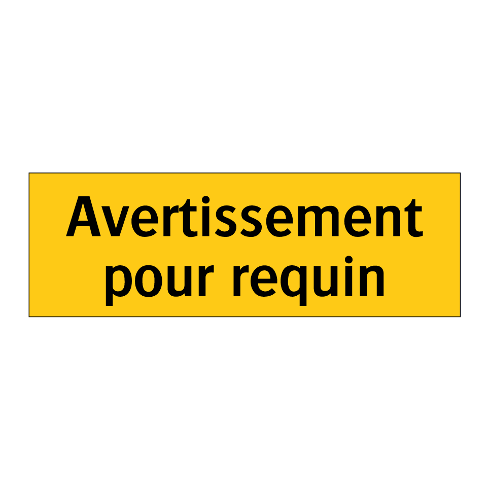 Avertissement pour requin