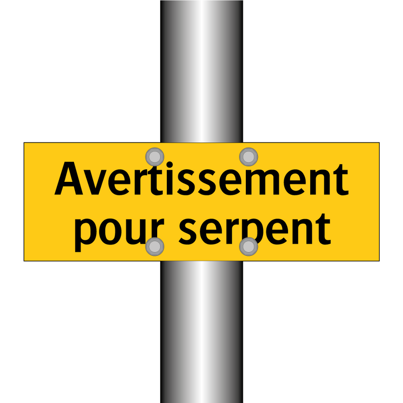 Avertissement pour serpent