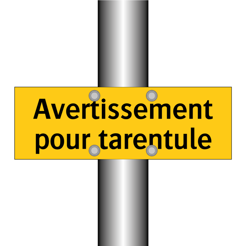 Avertissement pour tarentule