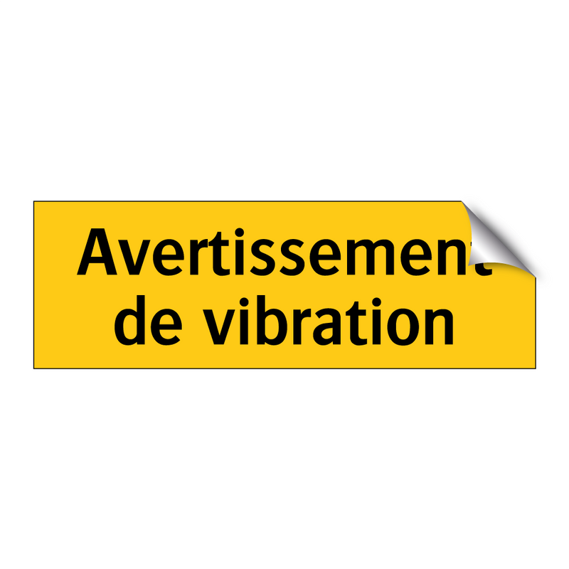 Avertissement de vibration