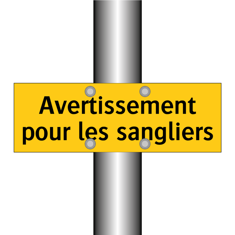 Avertissement pour les sangliers