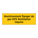 Avertissement Danger de gaz H2S Ventilation requise