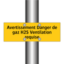 Avertissement Danger de gaz H2S Ventilation requise
