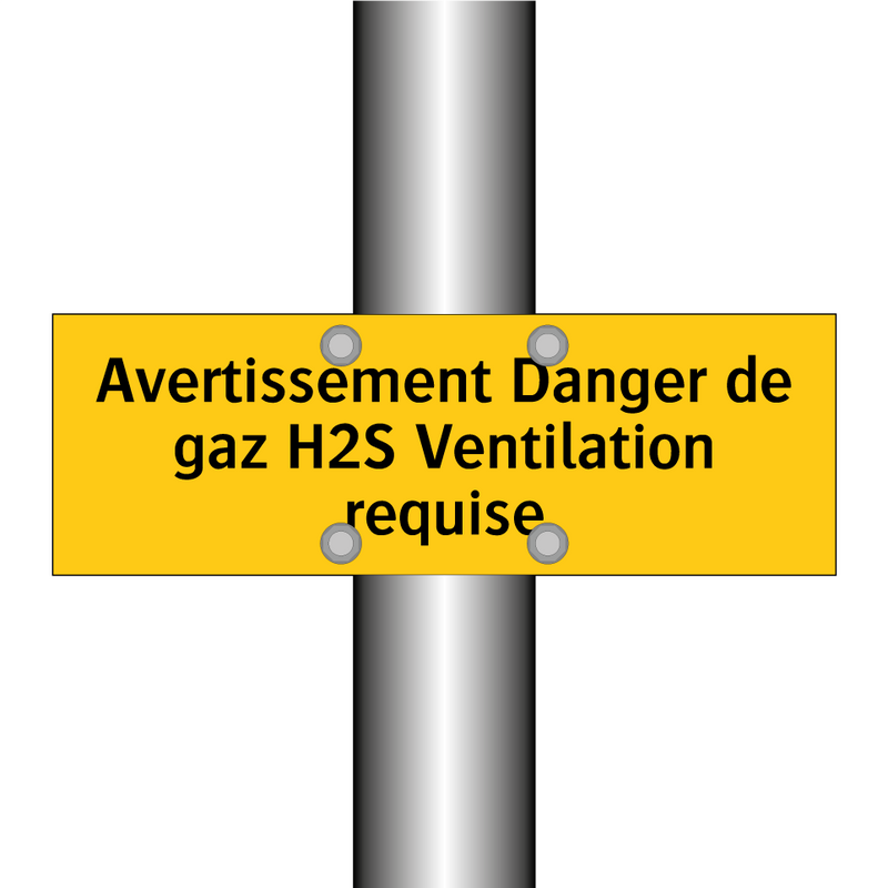 Avertissement Danger de gaz H2S Ventilation requise