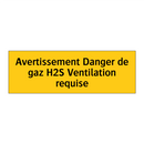 Avertissement Danger de gaz H2S Ventilation requise