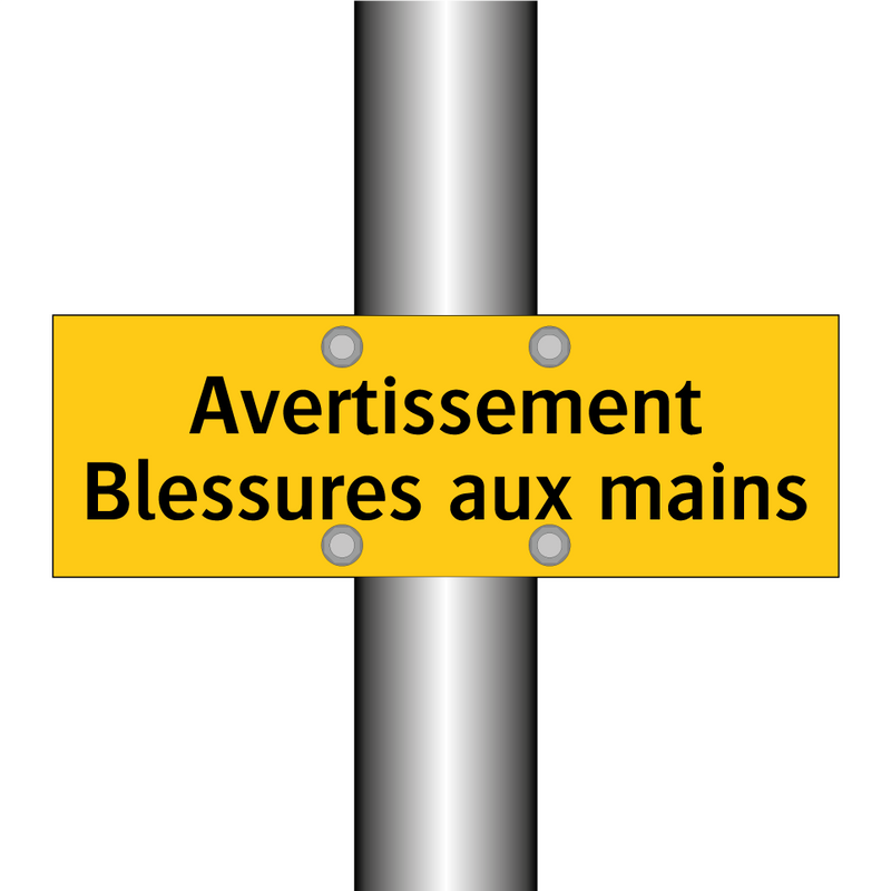 Avertissement Blessures aux mains