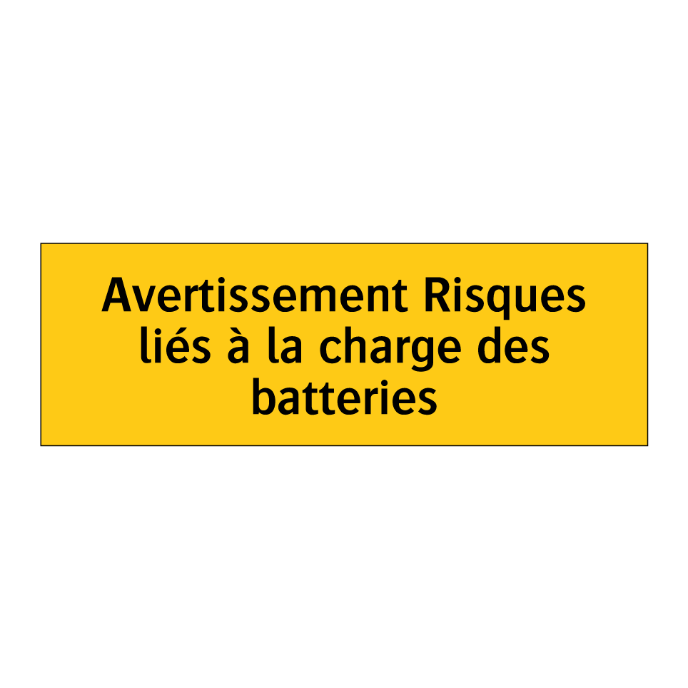 Avertissement Risques liés à la charge des batteries