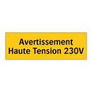 Avertissement Haute Tension 230V