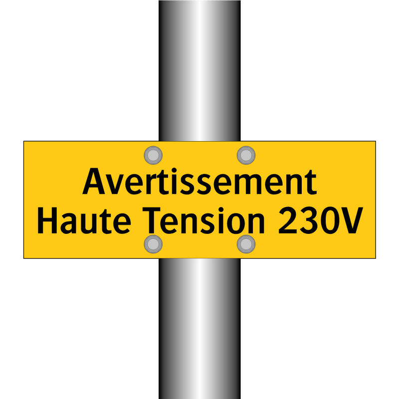 Avertissement Haute Tension 230V