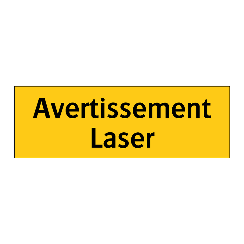 Avertissement Laser
