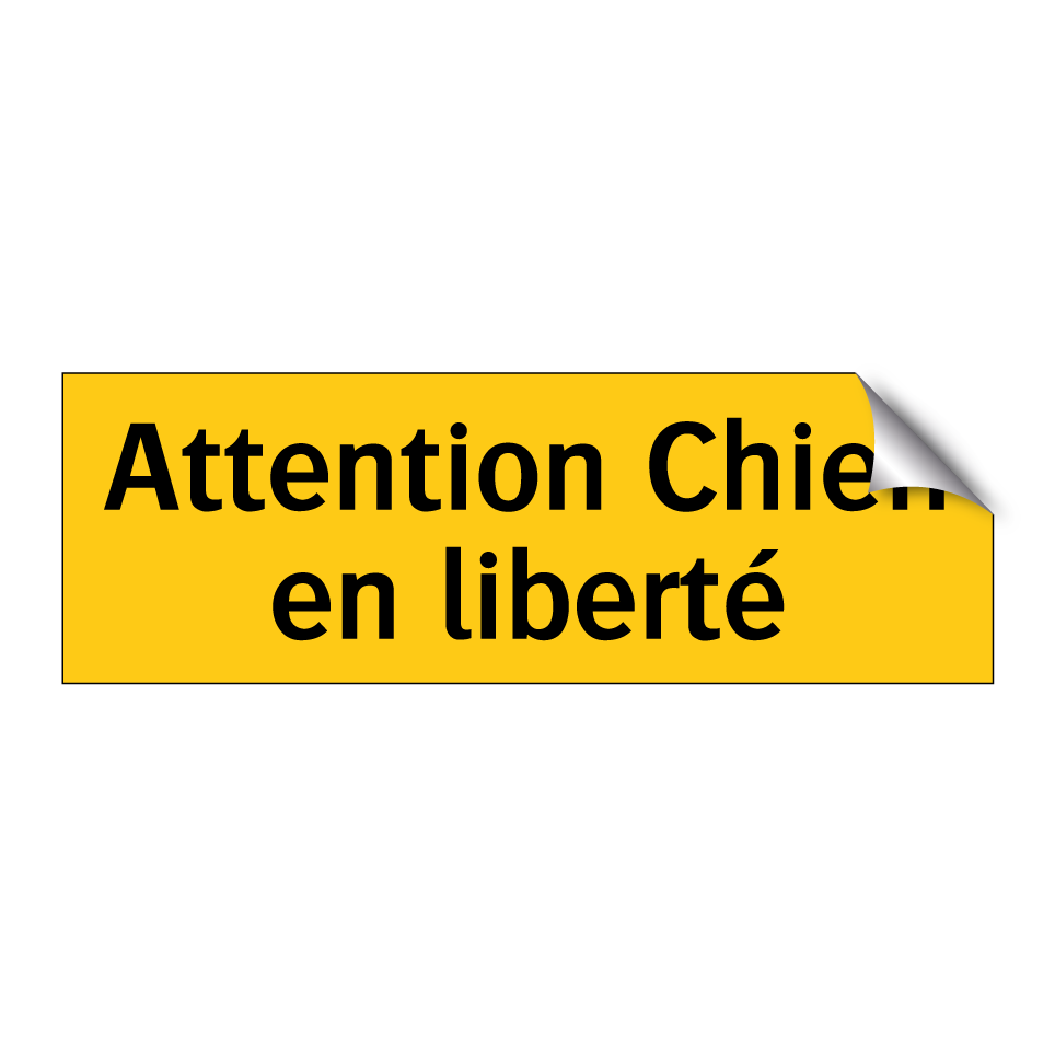 Attention Chien en liberté