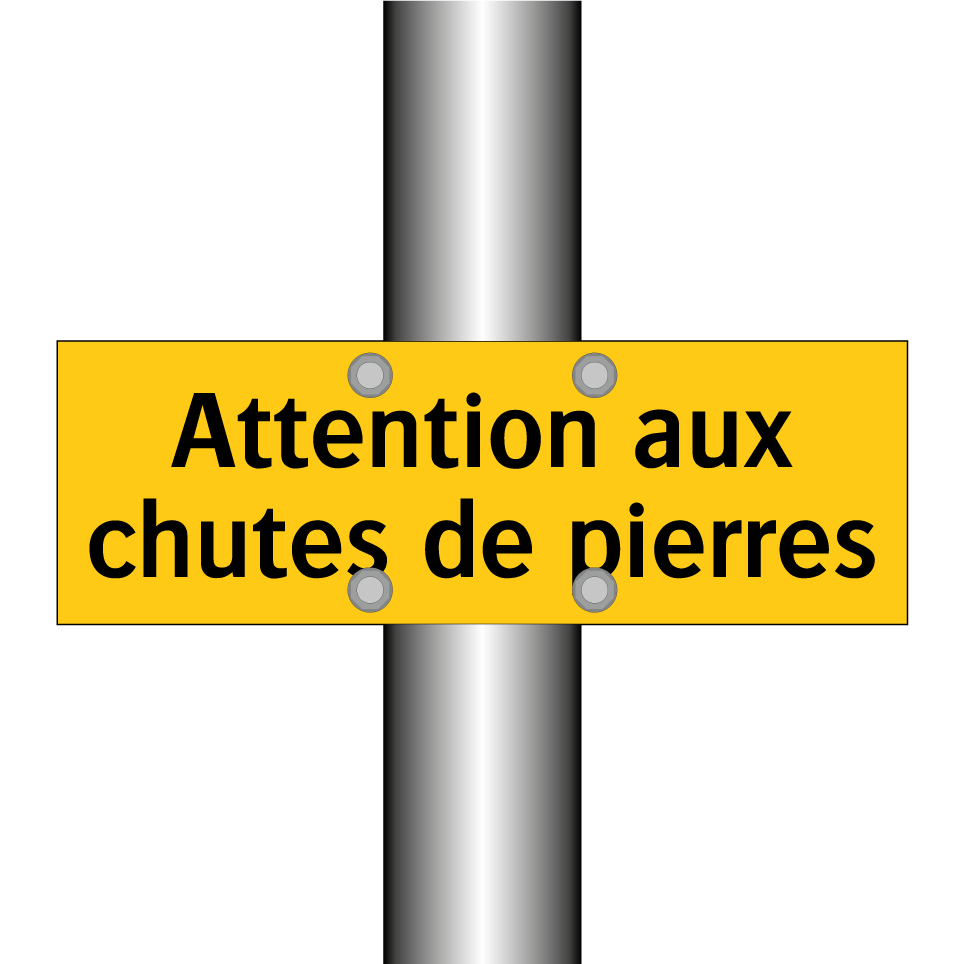 Attention aux chutes de pierres