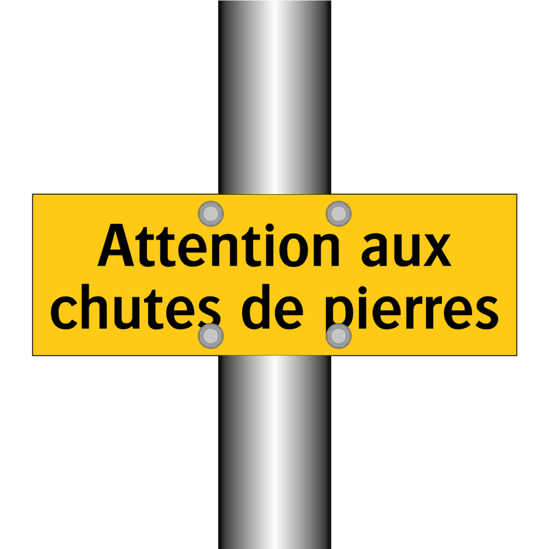 Attention aux chutes de pierres
