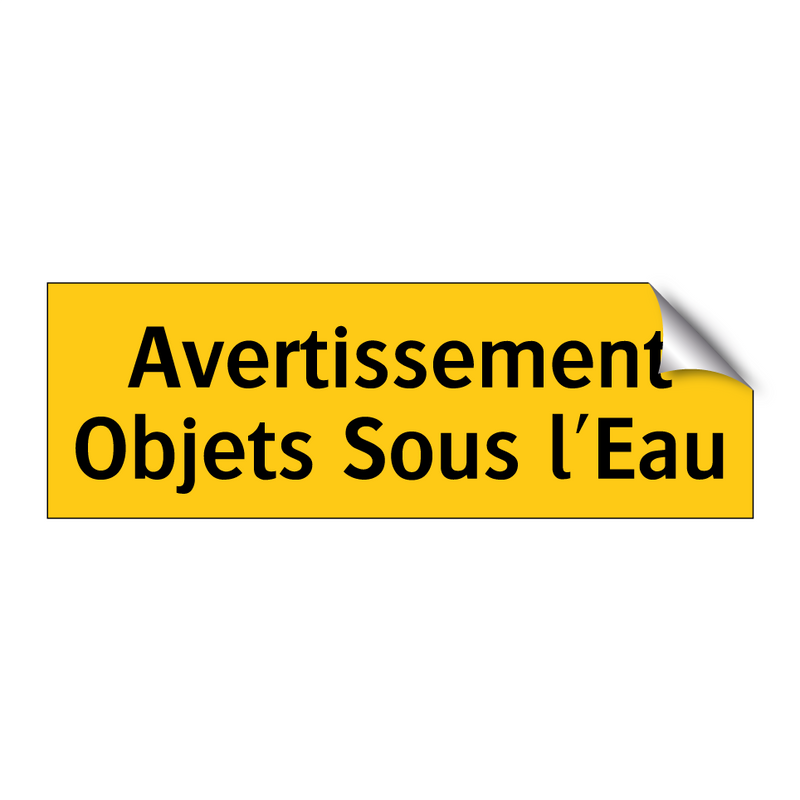 Avertissement Objets Sous l'Eau