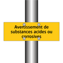 Avertissement de substances acides ou corrosives
