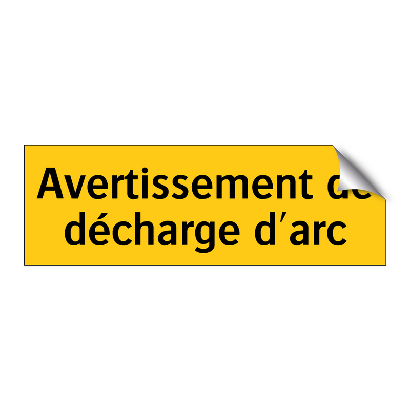 Avertissement de décharge d'arc