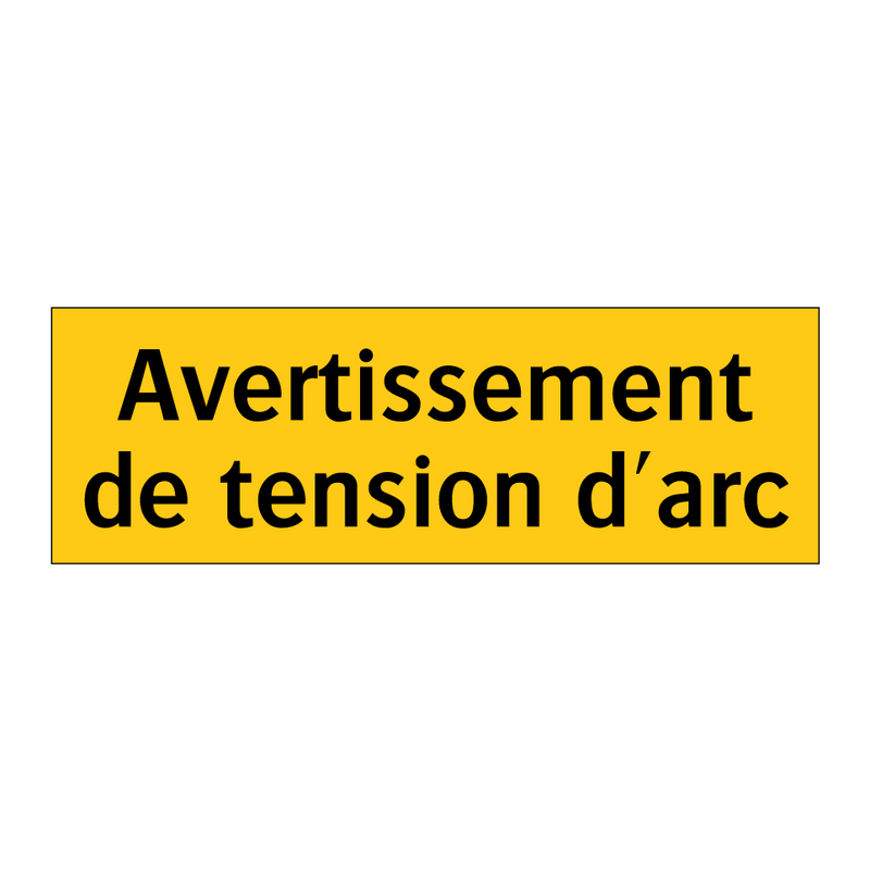Avertissement de tension d'arc