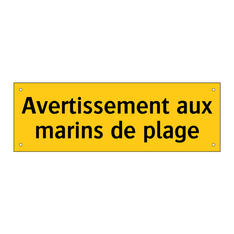 Avertissement aux marins de plage