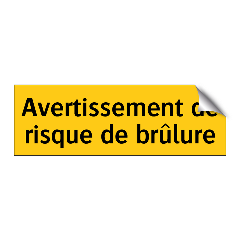 Avertissement de risque de brûlure