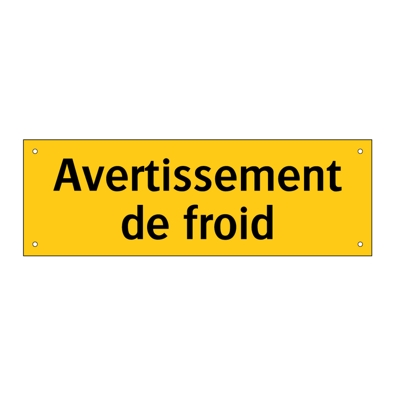 Avertissement de froid