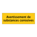 Avertissement de substances corrosives