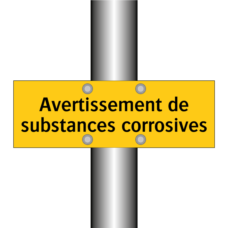 Avertissement de substances corrosives