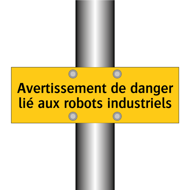 Avertissement de danger lié aux robots industriels