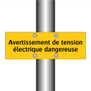 Avertissement de tension électrique dangereuse