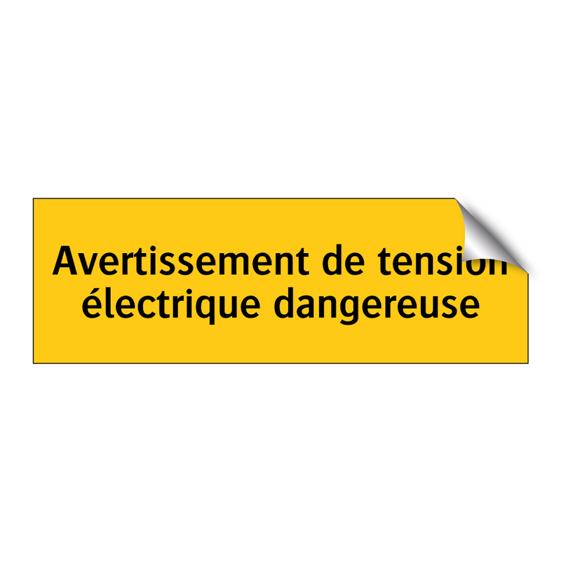 Avertissement de tension électrique dangereuse