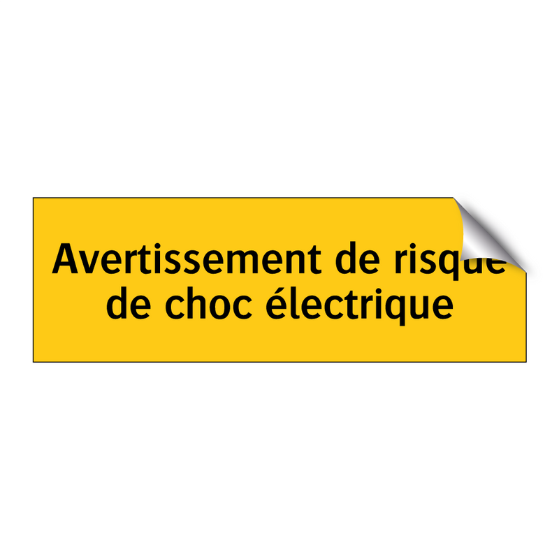 Avertissement de risque de choc électrique