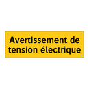 Avertissement de tension électrique