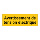 Avertissement de tension électrique