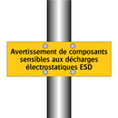 Avertissement de composants sensibles aux décharges électrostatiques ESD