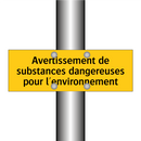 Avertissement de substances dangereuses pour l'environnement