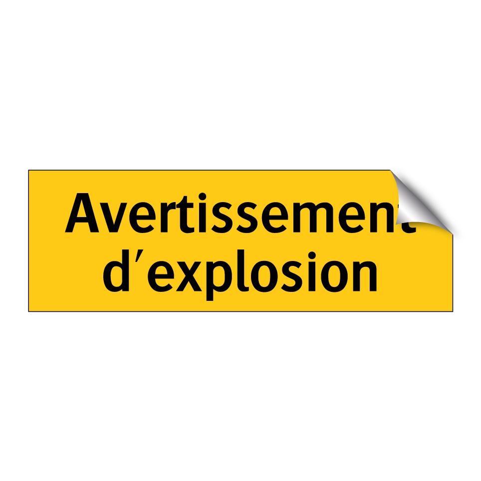Avertissement d'explosion